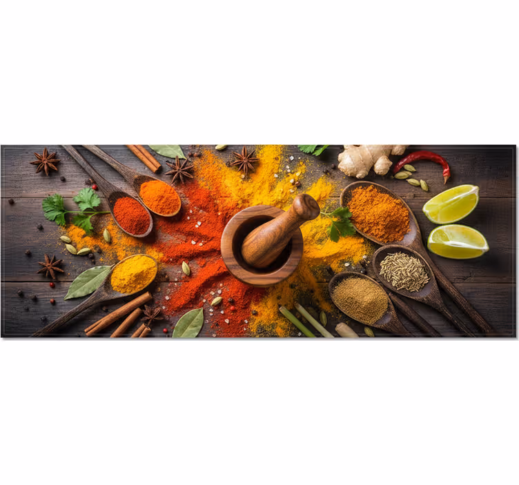 Kitchen wall mural spices in full bloom - TenStickers