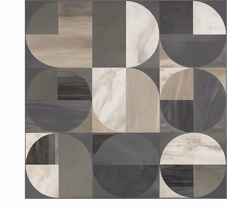 Kitchen wall mural half-circle design - TenStickers