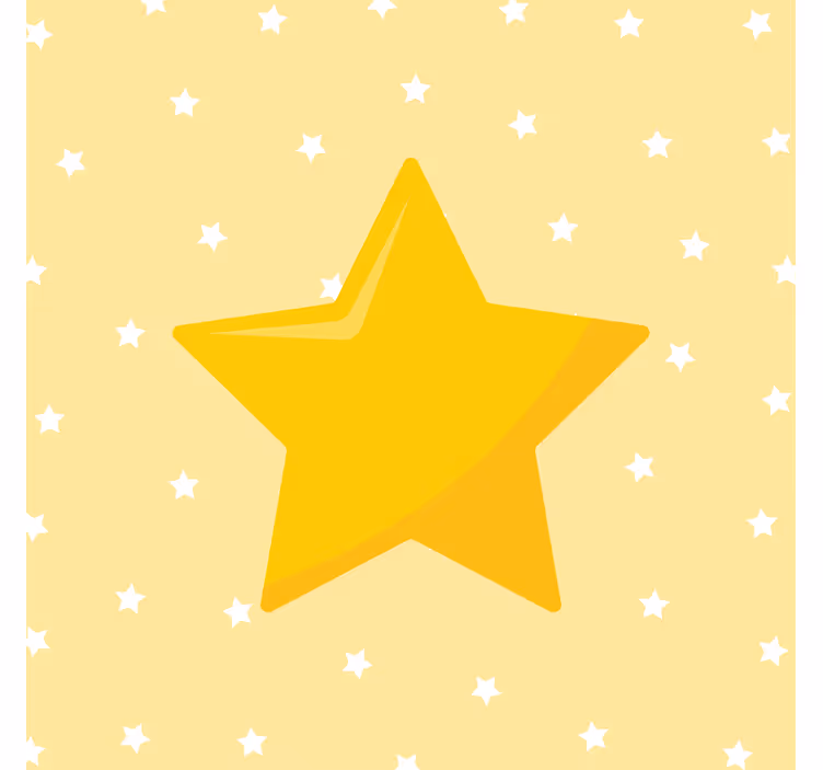 Yellow wall mural yellow classic star - TenStickers