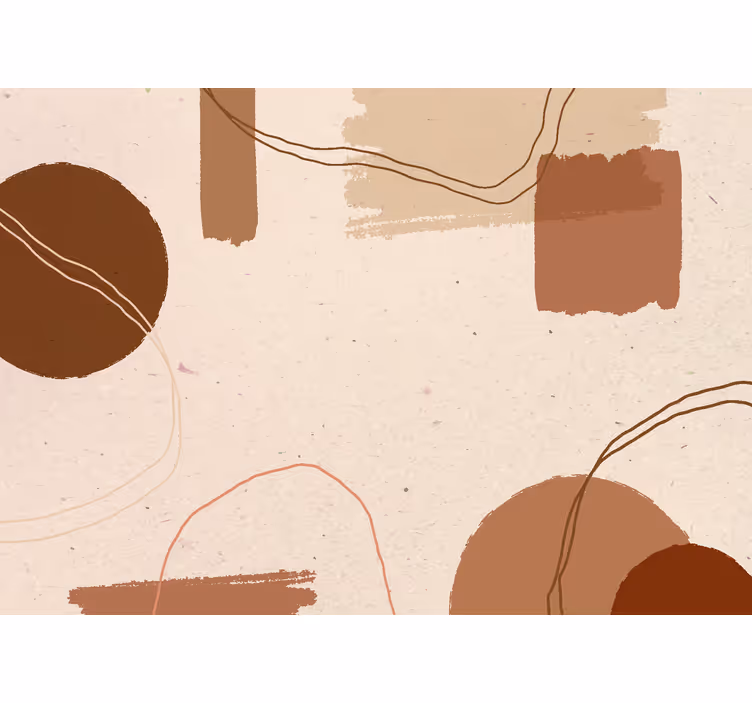 Terracotta wall mural abstract design - TenStickers