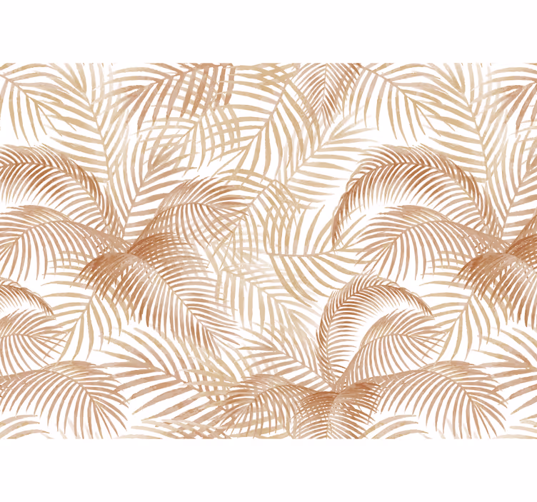 Terracotta wall mural tropical palms - TenStickers