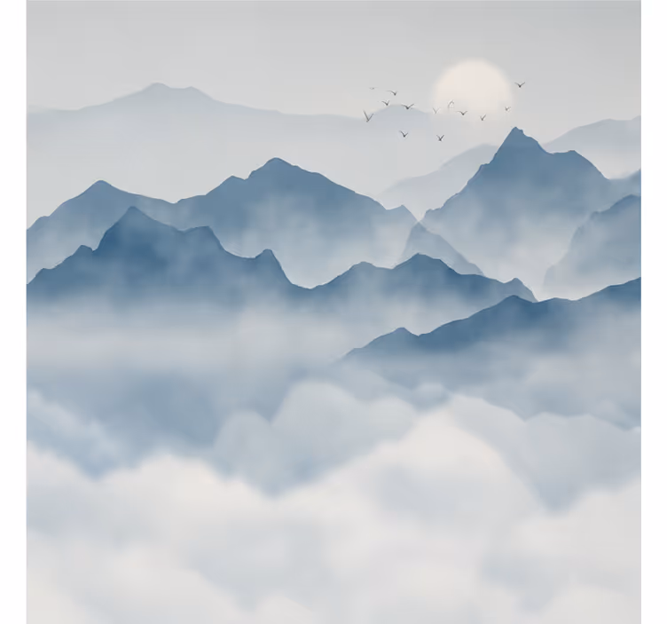 Nature's mountain wall mural - TenStickers