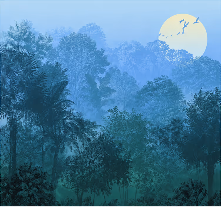 Nature's jungle wall mural - TenStickers