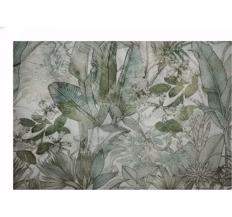 Nature wall mural green tropical garden - TenStickers