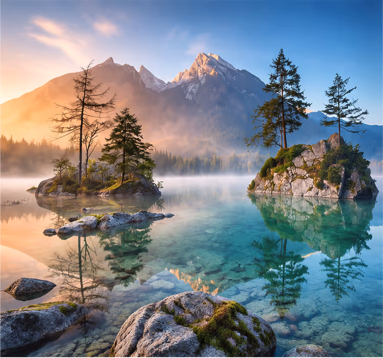 Nature mountain wall mural - TenStickers