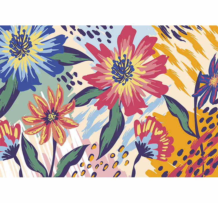 Van Gogh flowers Classic Art Wall Mural - TenStickers