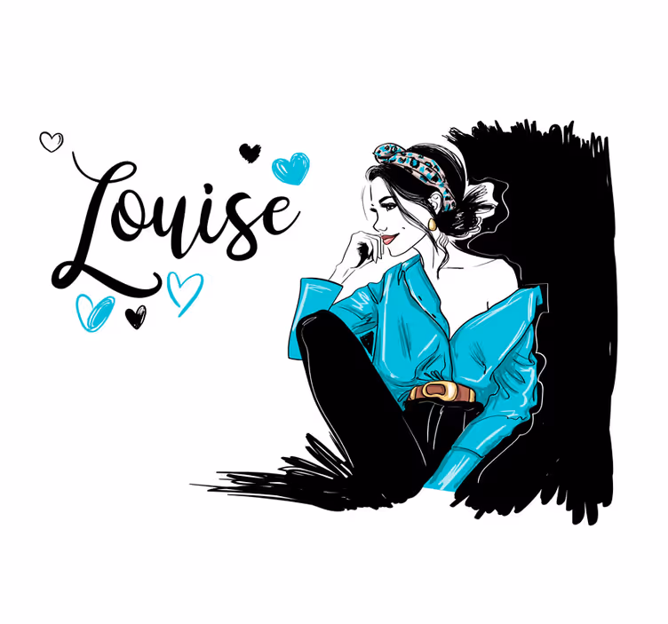 Phrase wall mural stylish woman artwork - TenStickers