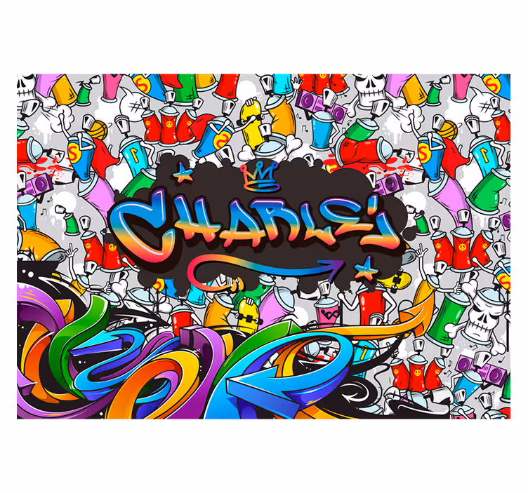 Graffiti wall mural custom name graffiti - TenStickers