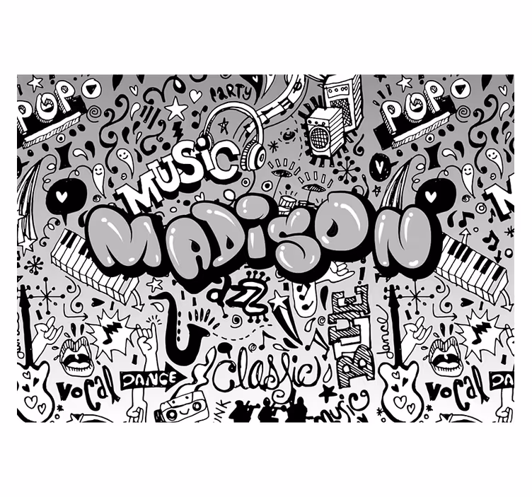 Music wall mural with musical design - TenStickers