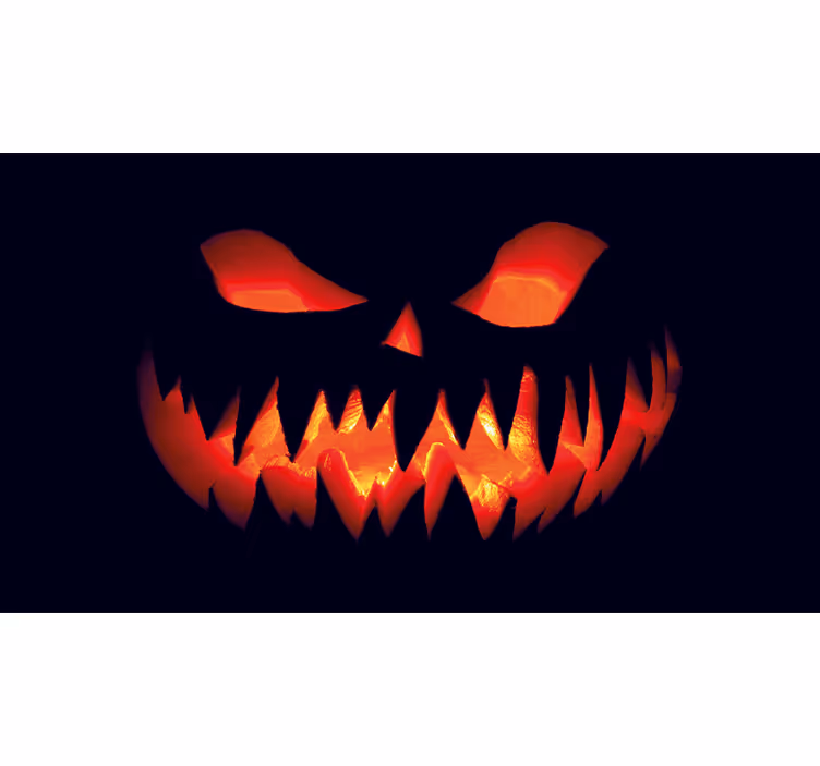 Frightening Pumpkin Face halloween wall mural - TenStickers