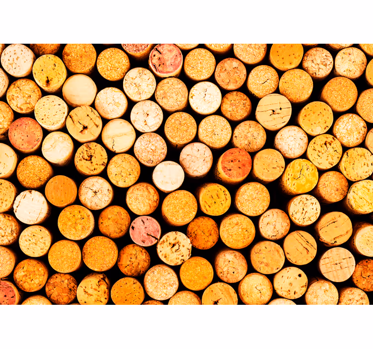 Wine corks vintage wall mural - TenStickers