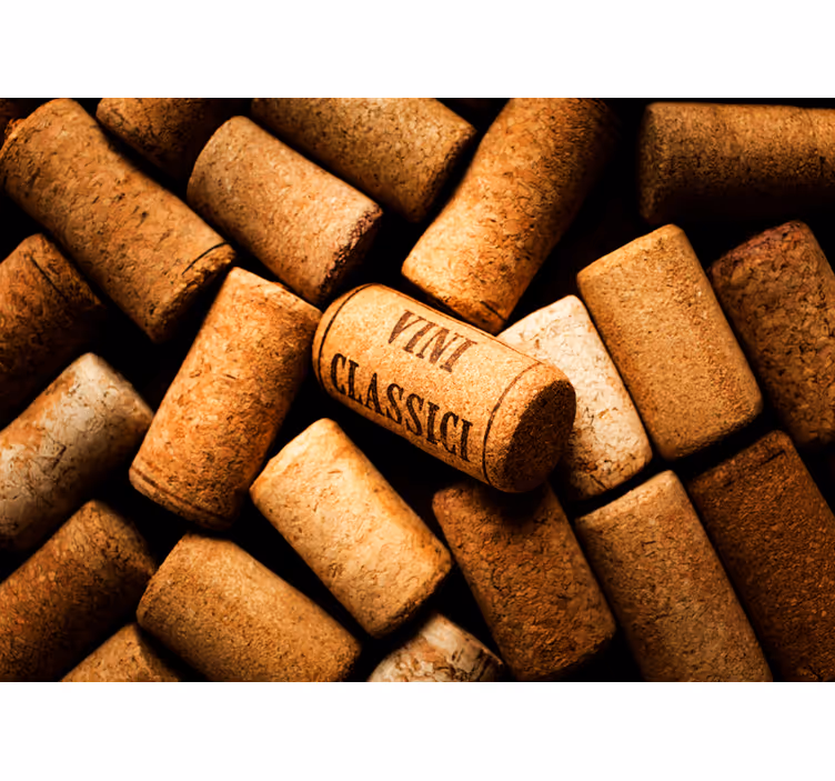 Classic wine corks vintage wall mural - TenStickers
