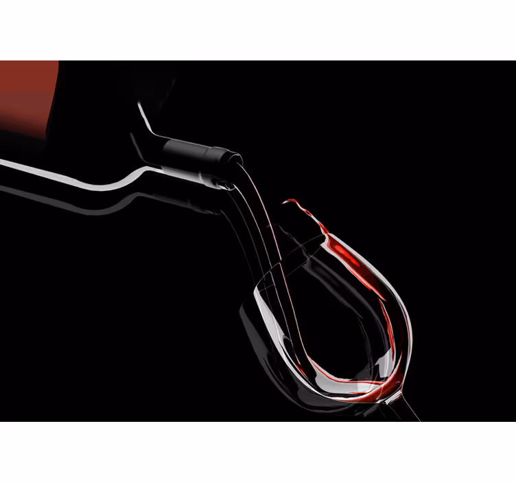 Wine Pouring Elegance music wall mural - TenStickers