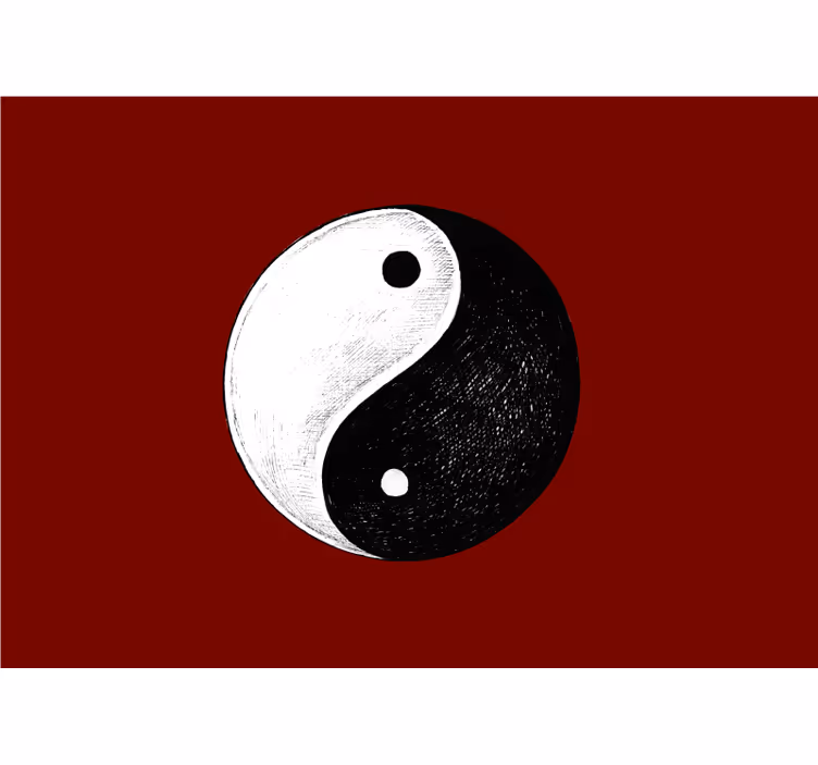 Yin Yang Symbol wall mural for master bedroom - TenStickers