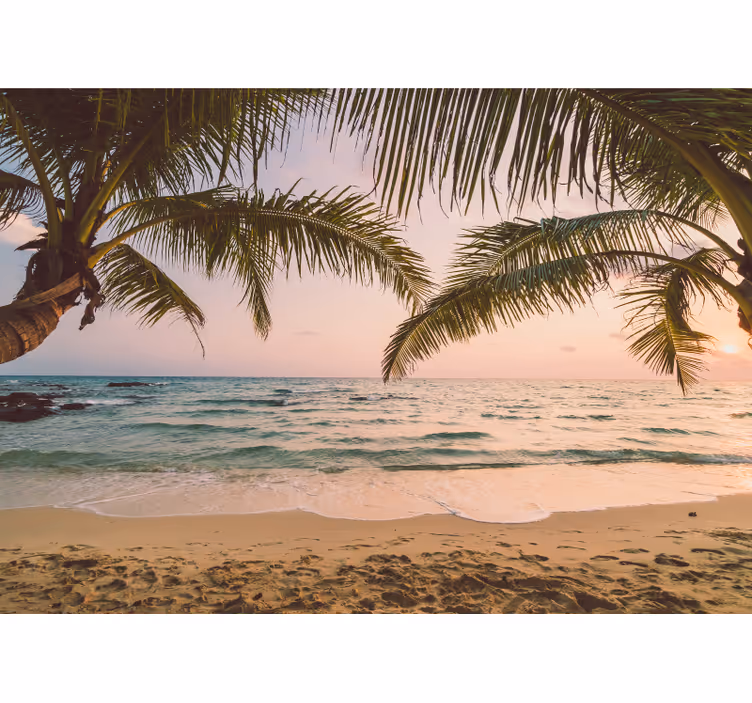 Idyllic beach landscape Bathroom Murals - TenStickers