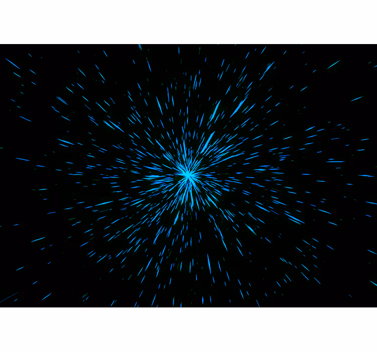 Blue abstract star space wall mural - TenStickers