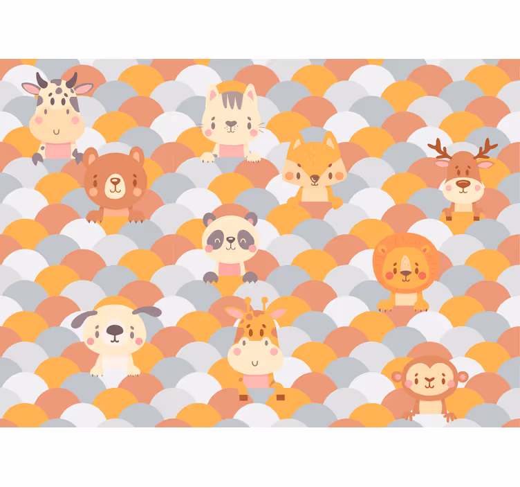 Adorable Creature Expressions animal wall mural - TenStickers
