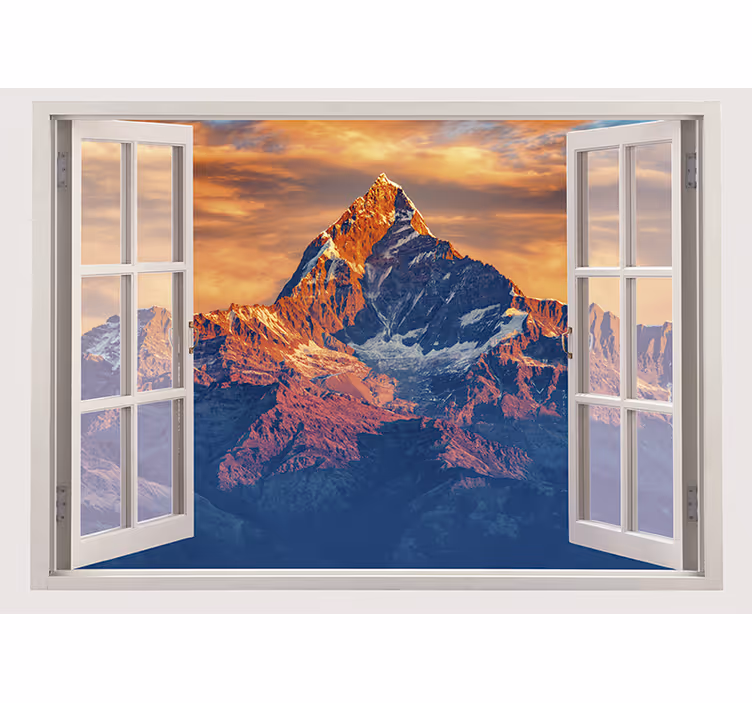Mountain wall mural majestic mountain outlook - TenStickers