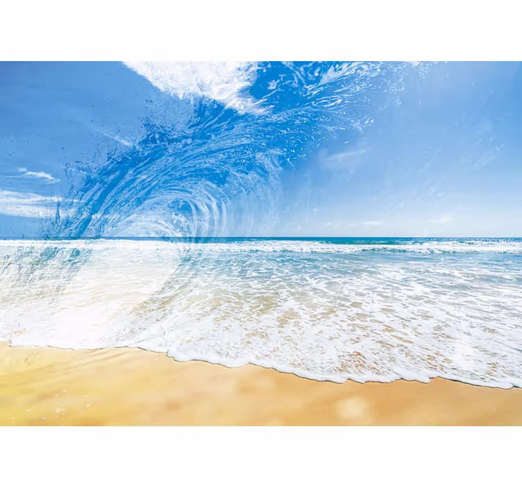 Ocean wall mural ocean wave splash - TenStickers