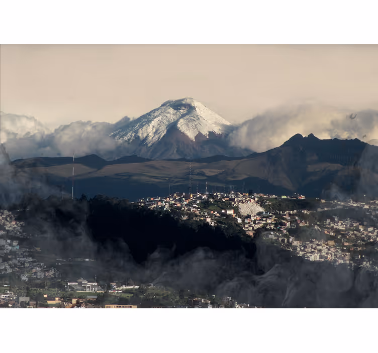 Icy Peak Panorama mountain wall mural - TenStickers