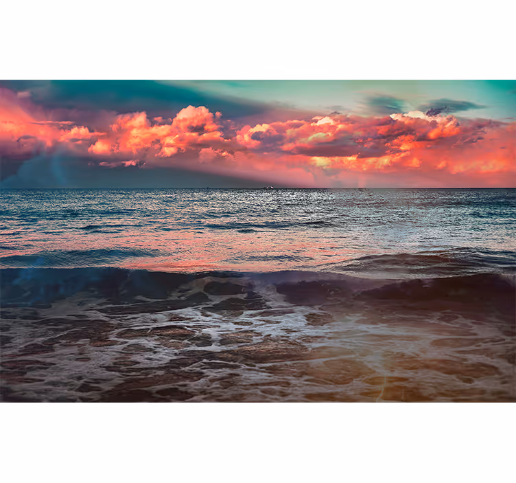 Ocean Sunset Serenity nature wall mural - TenStickers