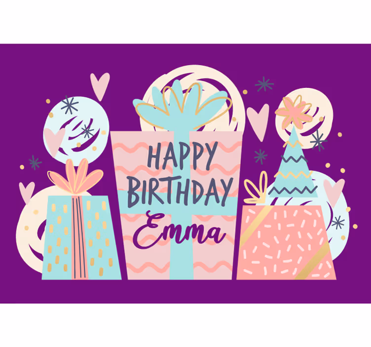 Phrase wall mural birthday gift celebration - TenStickers