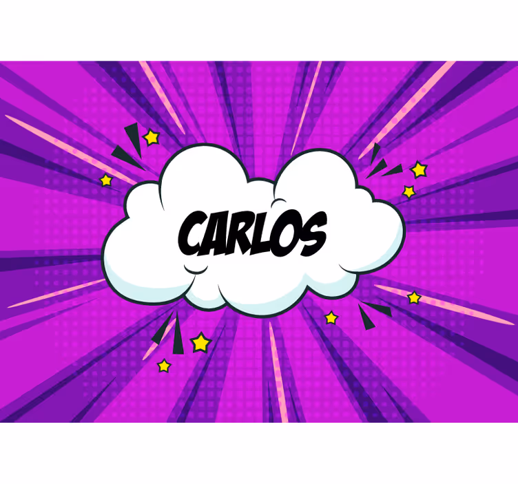 Comic Style Name phrase wall mural - TenStickers