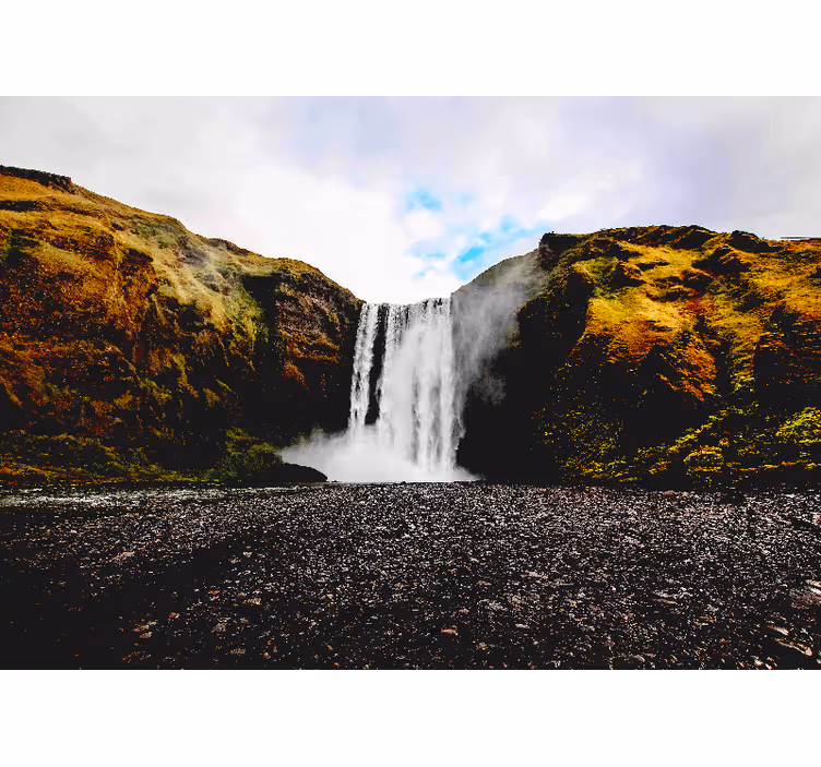 Waterfall wall mural majestic waterfall scene - TenStickers