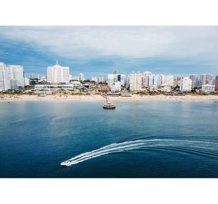 Seaside Urban Perspective city wall mural - TenStickers