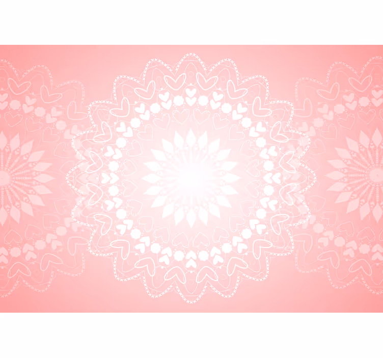 Heart Mandala Design love wall mural - TenStickers