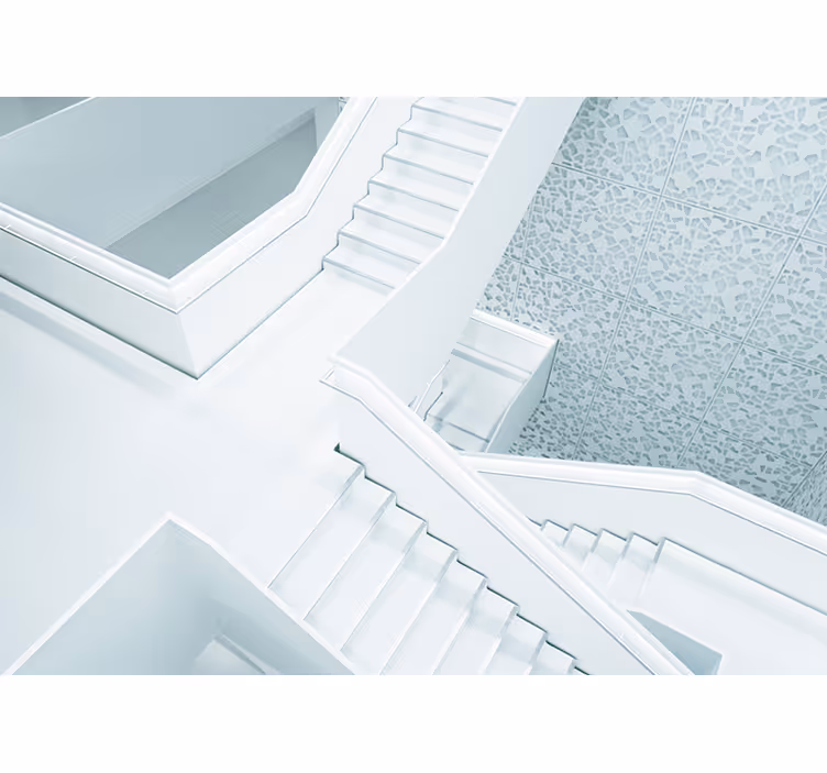 Abstract wall mural modern architectural stairs - TenStickers