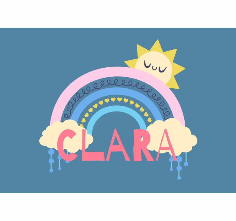 Childrens wall mural joyful rainbow design - TenStickers