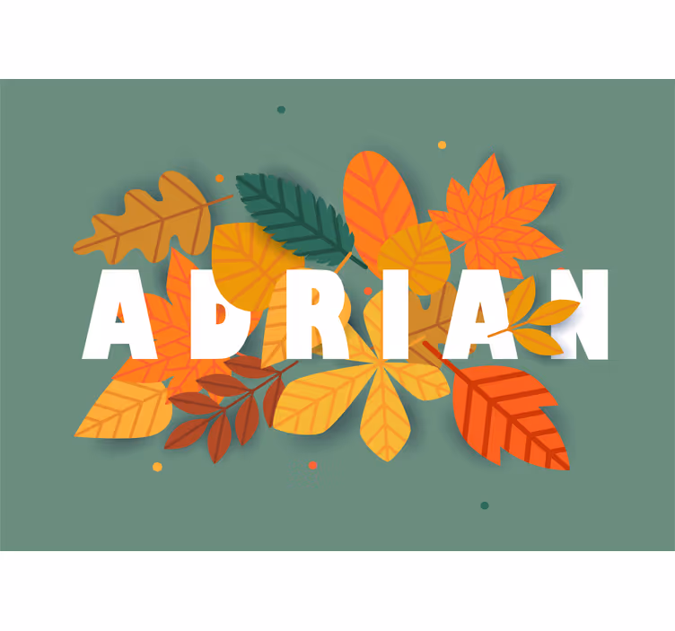 Autumn Leaf Arrangement flower wall mural - TenStickers
