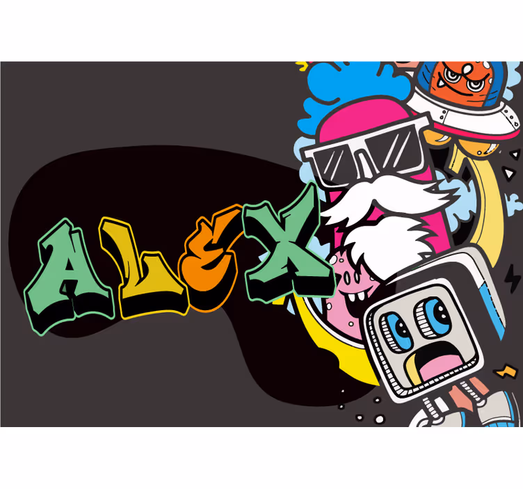 Graffiti wall mural colorful character art - TenStickers