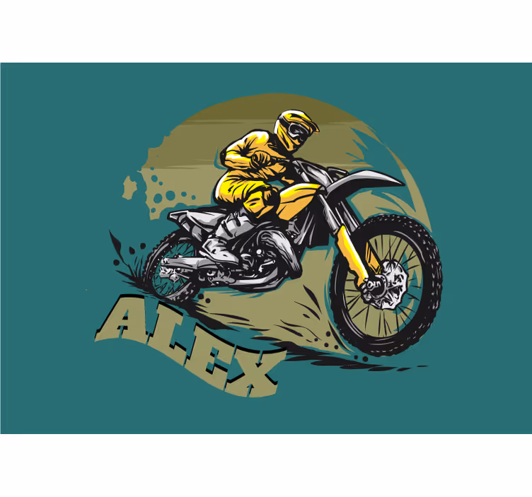 Vehicle wall mural motocross rider in action - TenStickers