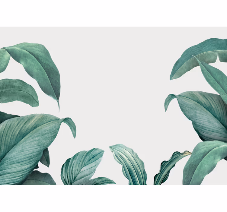 Green tree in white background tree mural - TenStickers