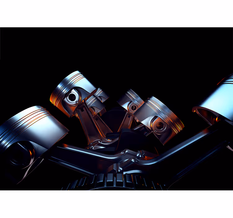 Vehicle wall mural engine part close-up - TenStickers