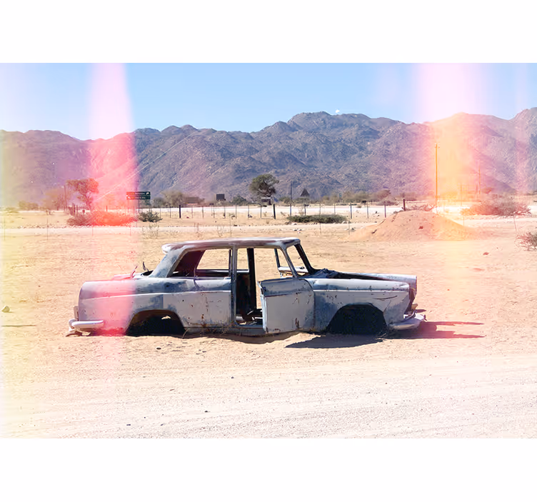Abandoned classic car vehicle wall mural - TenStickers
