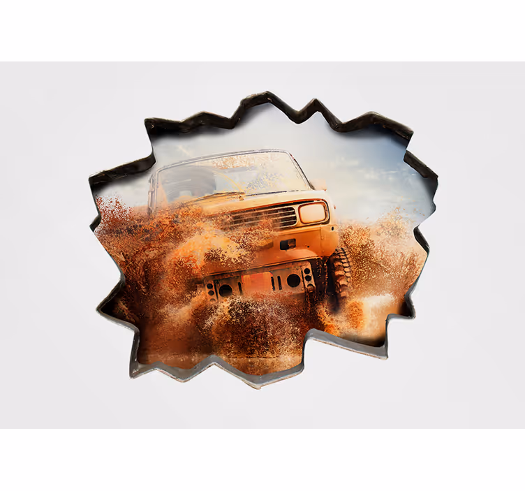 Rusty Off-Roader vehicle wall mural - TenStickers