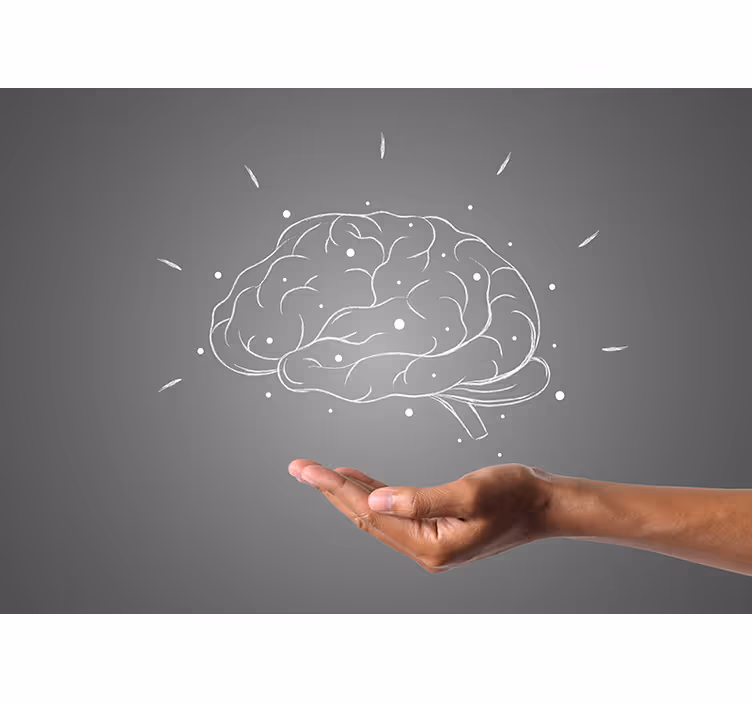 Brain Concept Visualization phrase wall mural - TenStickers