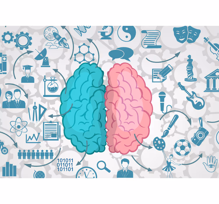 Left and right brain Urban Art Wall Mural - TenStickers