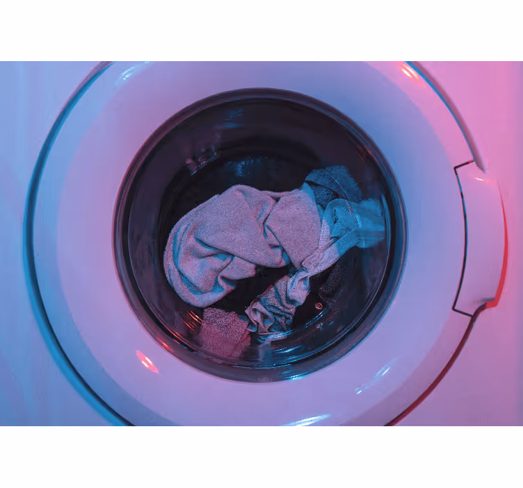 Laundry inside washing machine Bathroom Murals - TenStickers