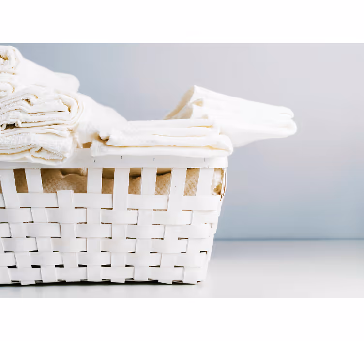 Elegant Towel Basket bathroom wall mural - TenStickers