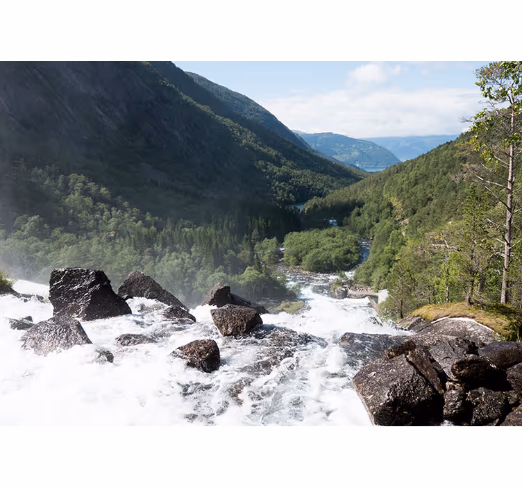 Norwegian landscape nature wall mural - TenStickers
