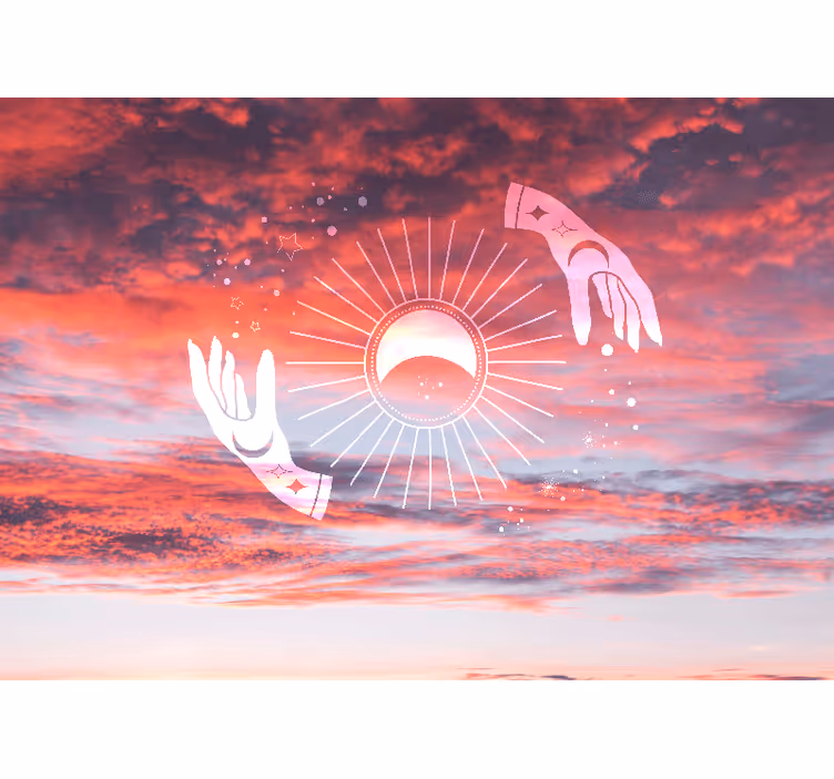 Cosmic embrace phrase wall mural - TenStickers
