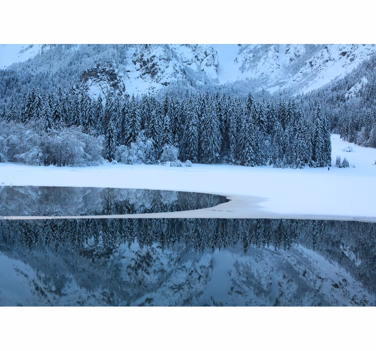 Winder land and lake  Mountain wall mural - TenStickers