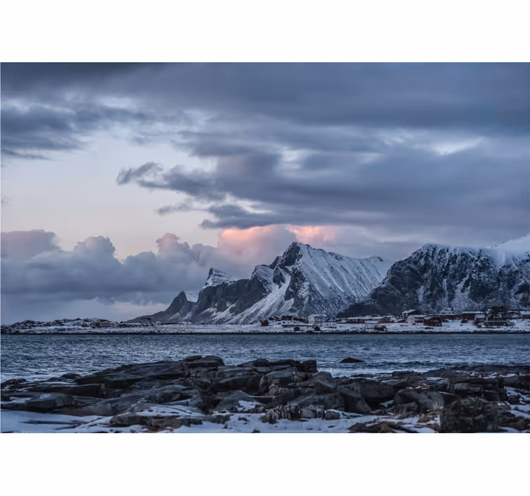 Landscape wall mural icy summit crests - TenStickers