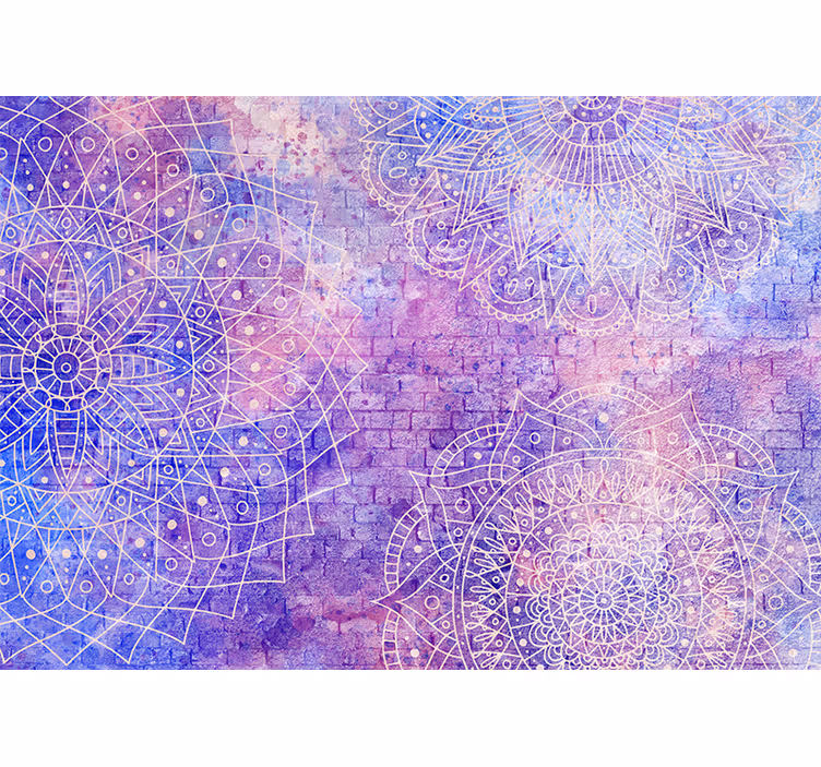 Brick wall with mandala brick wall mural - TenStickers