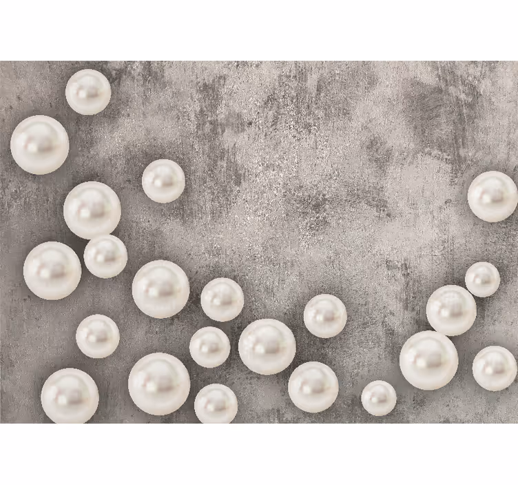 Texture wall mural delicate pearl arrangement - TenStickers