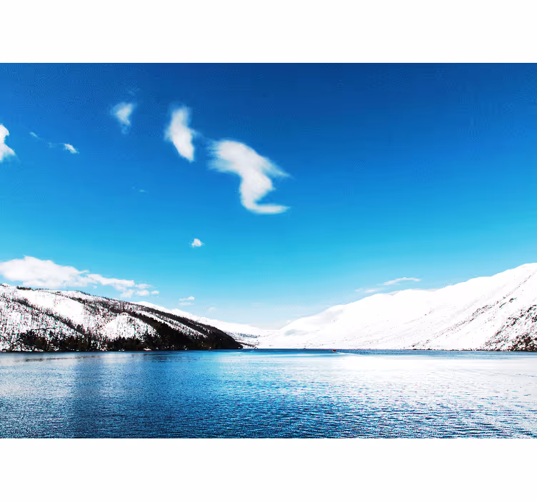 Landscape wall mural snow-capped mountains - TenStickers